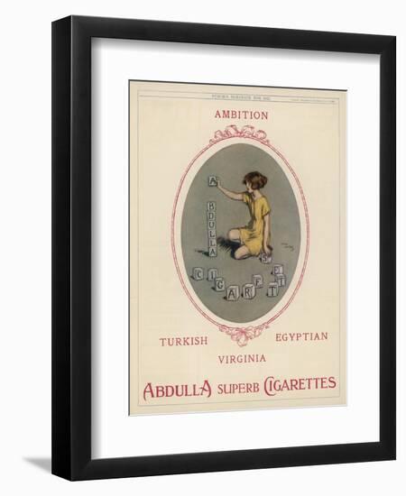 Abdulla Cigarettes-Lewis Baumer-Framed Art Print