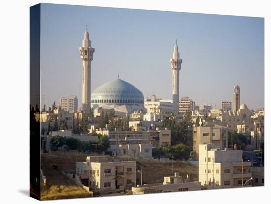 Abdullah Mosque and the Amman Skyline at Dusk, Jordan, Middle East-Ken Gillham-Stretched Canvas