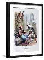 Abdullah Received in the Tent of Ibrahim Pasha, 1818-Jean Adolphe Beauce-Framed Giclee Print