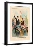 Abe Lincoln, On the Stump with Douglas-Harriet Putnam-Framed Art Print