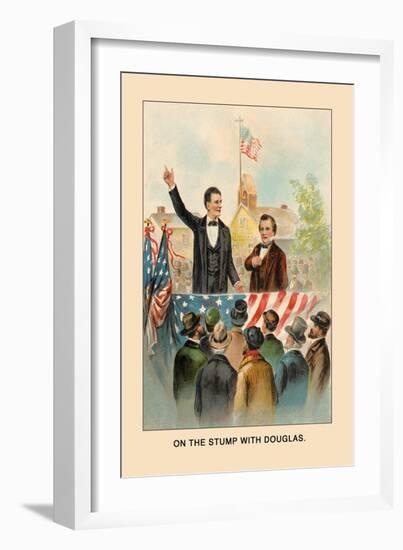 Abe Lincoln, On the Stump with Douglas-Harriet Putnam-Framed Art Print