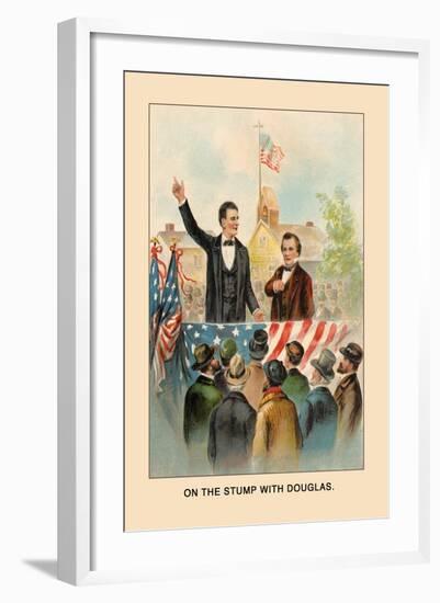 Abe Lincoln, On the Stump with Douglas-Harriet Putnam-Framed Art Print