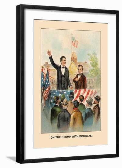 Abe Lincoln, On the Stump with Douglas-Harriet Putnam-Framed Art Print