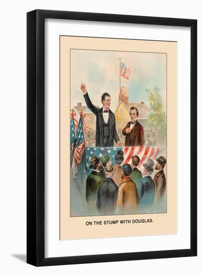 Abe Lincoln, On the Stump with Douglas-Harriet Putnam-Framed Art Print
