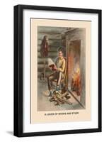 Abe Lincon, Lover of Books and Study-Harriet Putnam-Framed Art Print