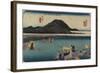 Abe River, Fuchu, C. 1833-Utagawa Hiroshige-Framed Giclee Print