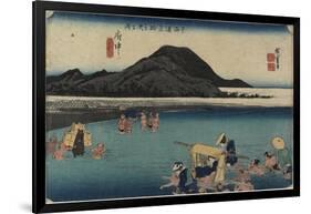 Abe River, Fuchu, C. 1833-Utagawa Hiroshige-Framed Giclee Print