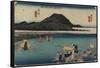 Abe River, Fuchu, C. 1833-Utagawa Hiroshige-Framed Stretched Canvas