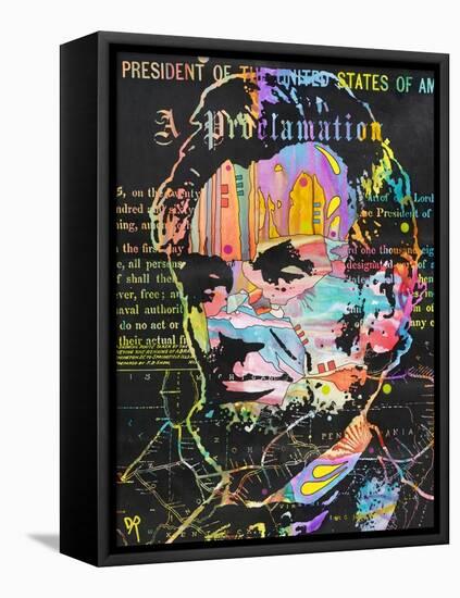 Abe's Proclamation-Dean Russo- Exclusive-Framed Stretched Canvas