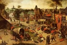 A Carnival on the Feastday of Saint George in a Village Near Antwerp-Abel Grimmer-Giclee Print
