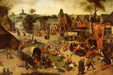 A Carnival on the Feastday of Saint George in a Village Near Antwerp-Abel Grimmer-Framed Giclee Print