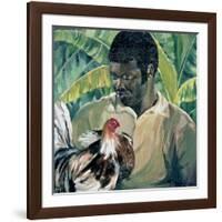 Abel with Fighting Cock, 1961-Izabella Godlewska de Aranda-Framed Giclee Print