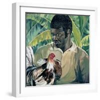 Abel with Fighting Cock, 1961-Izabella Godlewska de Aranda-Framed Giclee Print