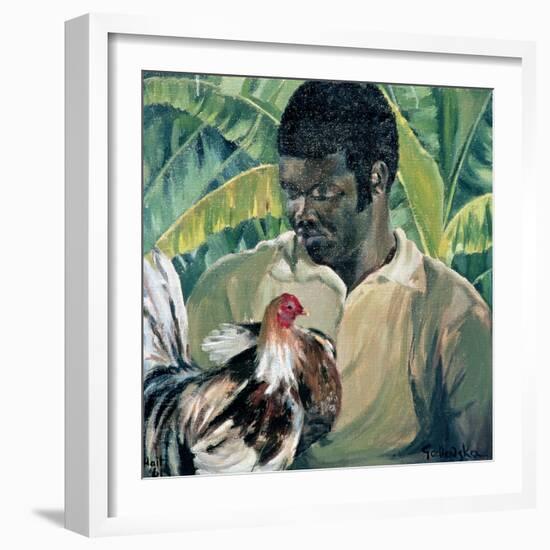 Abel with Fighting Cock, 1961-Izabella Godlewska de Aranda-Framed Giclee Print