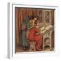 Abelard and Heloise French Scholar and Nun Embracing in the Scriptorium-Eleanor Fortescue Brickdale-Framed Photographic Print