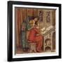 Abelard and Heloise French Scholar and Nun Embracing in the Scriptorium-Eleanor Fortescue Brickdale-Framed Photographic Print