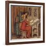 Abelard and Heloise French Scholar and Nun Embracing in the Scriptorium-Eleanor Fortescue Brickdale-Framed Photographic Print