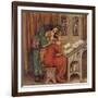 Abelard and Heloise French Scholar and Nun Embracing in the Scriptorium-Eleanor Fortescue Brickdale-Framed Photographic Print