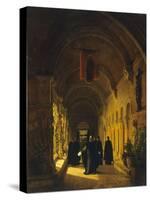 Abelard in Cloister, 1820-1830-Francois-Marius Granet-Stretched Canvas