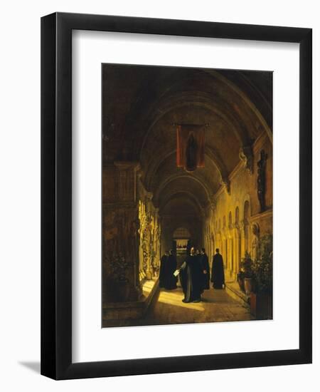 Abelard in Cloister, 1820-1830-Francois-Marius Granet-Framed Giclee Print