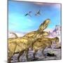 Abelisaurus Theropod Dinosaurs Hunt for their Next Prey-Stocktrek Images-Mounted Art Print