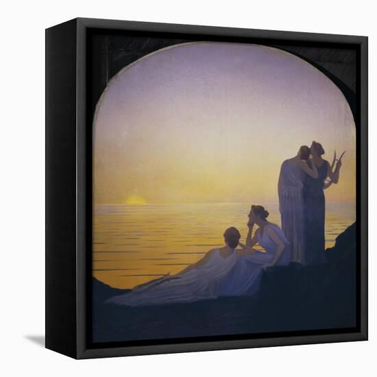 Abend im antiken Griechenland-Alphonse Osbert-Framed Stretched Canvas