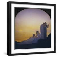 Abend im antiken Griechenland-Alphonse Osbert-Framed Premium Giclee Print