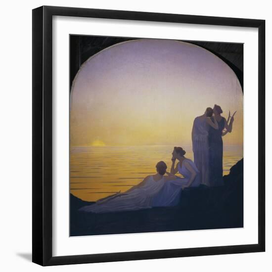 Abend im antiken Griechenland-Alphonse Osbert-Framed Premium Giclee Print
