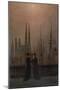 Abendlicher Hafen (die Geschwister). 1818 - 1820-Caspar David Friedrich-Mounted Giclee Print