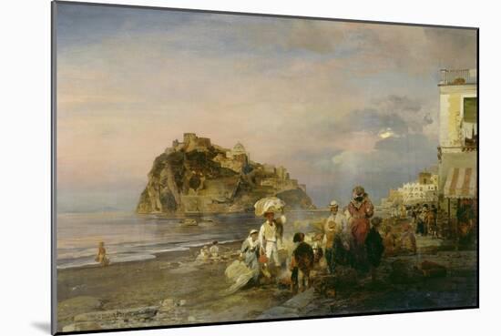 Abendlicher Strand bei Ischia. 1879-Oswald Achenbach-Mounted Giclee Print