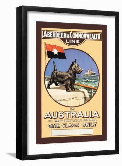 Aberdeen and Commonwealth Cruise Line to Australia-null-Framed Art Print
