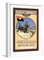 Aberdeen and Commonwealth Cruise Line to Australia-null-Framed Art Print