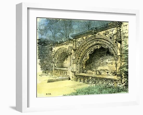 Aberdeen Bishop Dunbar's Tomb in the Old Machar Cathedral 1885 UK-null-Framed Giclee Print