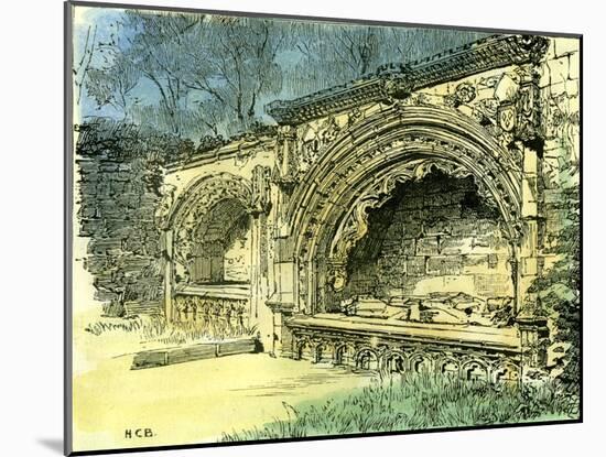 Aberdeen Bishop Dunbar's Tomb in the Old Machar Cathedral 1885 UK-null-Mounted Giclee Print