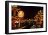 Aberdeen Floating Restaurant Harbour at Dusk, Hong Kong, China-Charles Bowman-Framed Photographic Print