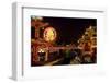 Aberdeen Floating Restaurant Harbour at Dusk, Hong Kong, China-Charles Bowman-Framed Photographic Print