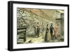 Aberdeen Granholm Tweed Mills 1885, UK, Warping Machines-null-Framed Giclee Print