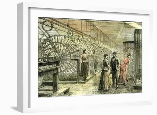 Aberdeen Granholm Tweed Mills 1885, UK, Warping Machines-null-Framed Giclee Print