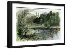 Aberdeen Old Machar Cathedral from the Don 1885, UK-null-Framed Giclee Print
