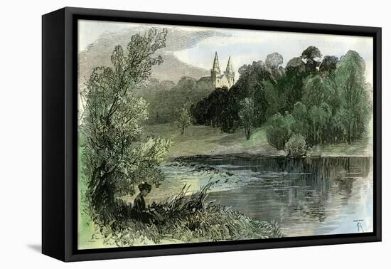 Aberdeen Old Machar Cathedral from the Don 1885, UK-null-Framed Stretched Canvas