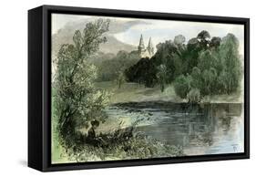 Aberdeen Old Machar Cathedral from the Don 1885, UK-null-Framed Stretched Canvas