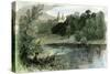 Aberdeen Old Machar Cathedral from the Don 1885, UK-null-Stretched Canvas