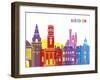 Aberdeen Skyline Pop-paulrommer-Framed Art Print