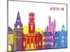 Aberdeen Skyline Pop-paulrommer-Mounted Art Print