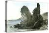 Aberdeen the Rocks at Muchalls 1885, UK-null-Stretched Canvas