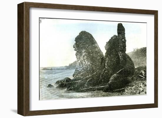 Aberdeen the Rocks at Muchalls 1885, UK-null-Framed Giclee Print