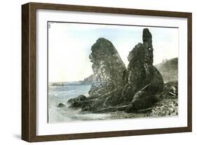 Aberdeen the Rocks at Muchalls 1885, UK-null-Framed Giclee Print