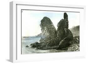 Aberdeen the Rocks at Muchalls 1885, UK-null-Framed Giclee Print