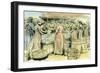 Aberdeen Uk Herring Cleaners at Work 1885-null-Framed Giclee Print