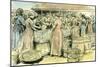 Aberdeen Uk Herring Cleaners at Work 1885-null-Mounted Giclee Print